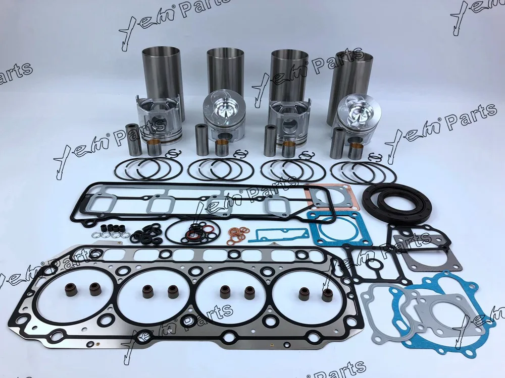 

For Yanmar engine parts S4D106 4TNE106 piston with valve + piston ring + cylinder liner + gasket set