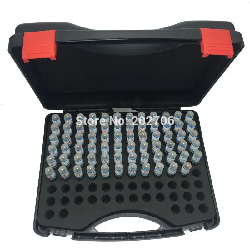 0.3-1.00mm Precision Steel Pin Gauge 0.3-1 step 0.01mm Smooth Plug Gauge Hole Gauge set pin Measuring Tool,71pcs/lot