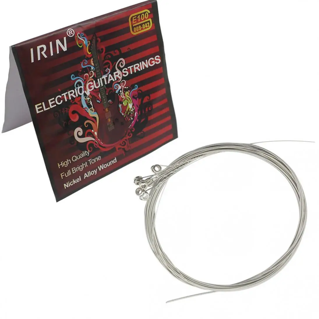 

IRIN E100 Music Instrument Perfect Steel Strings for Electric Guitar 0.009-0.042 Inch