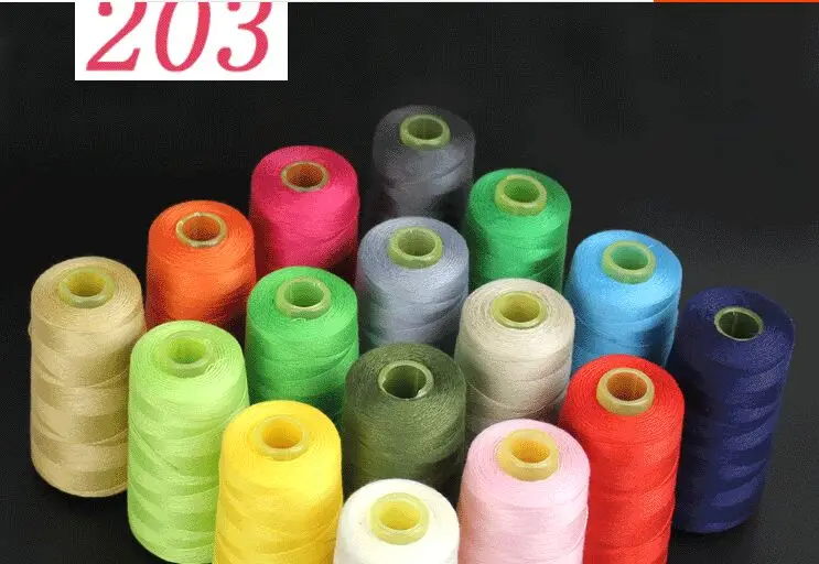 

5 spools/lot Sewing Machine Industrial Polyester Jeans 203 thick jeans Sewing Thread for Sewing Machine diy accessories 383