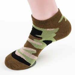 1 Pairs Men's Socks Spring and Summer Cotton Camouflage Army Style Casual Boat Socks Man Short Socks