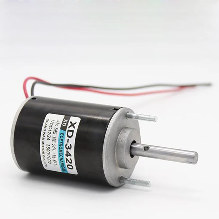 XD-3420 Permanent Magnet DC Motor 12V/24V 3500/7000rpm Universal Adjustable Reversing Motor DC Speed Motor High Torque