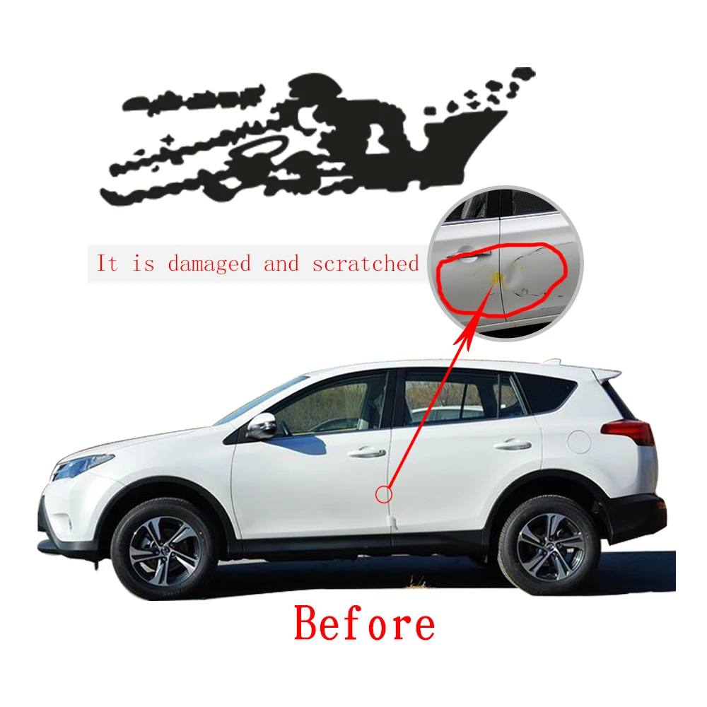 Personality Big Size Car Sticker For Toyota RAV4 SUV US ARMY World War II Soldier Car Whole Body Sticker Decor Car Styling 2PCS