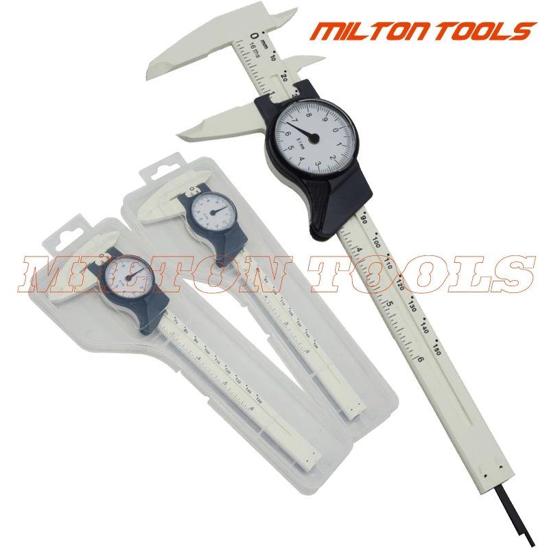 150mm 6inch dial vernier caliper 0-150MM Pure plastic caliper with dial plastic dial caliper gauge factory-outlet