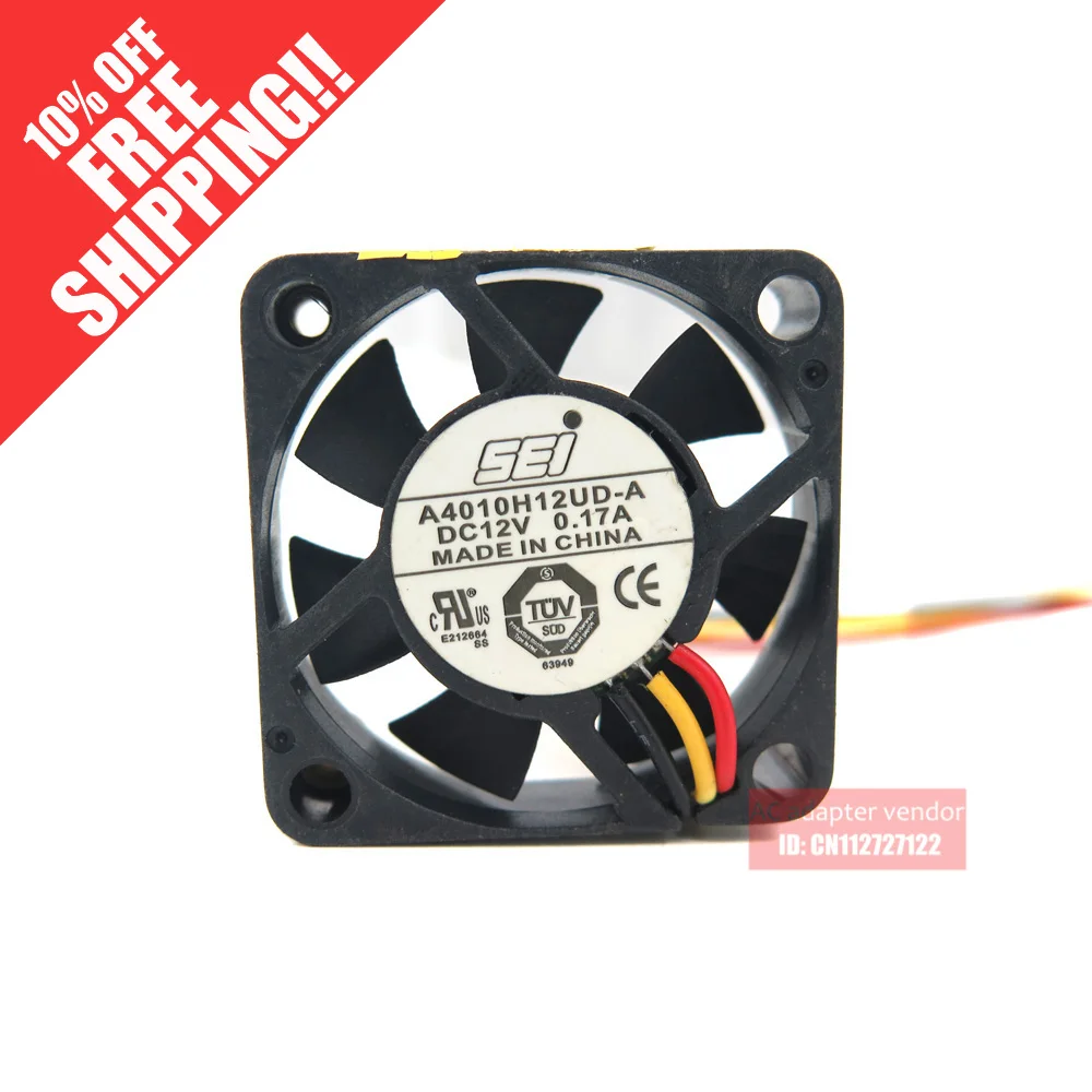 

SEI A4010H12UD-A 12V 0.17A 4CM 4010 cooling fan