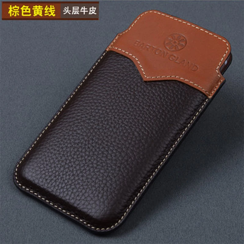 

Luxury Handmade Design Phone Pouch Sleeve For Xiaomi Redmi 4x Case 100% Genuine Leather Bag Cover for Hongmi 4x Redrice 4x Cases