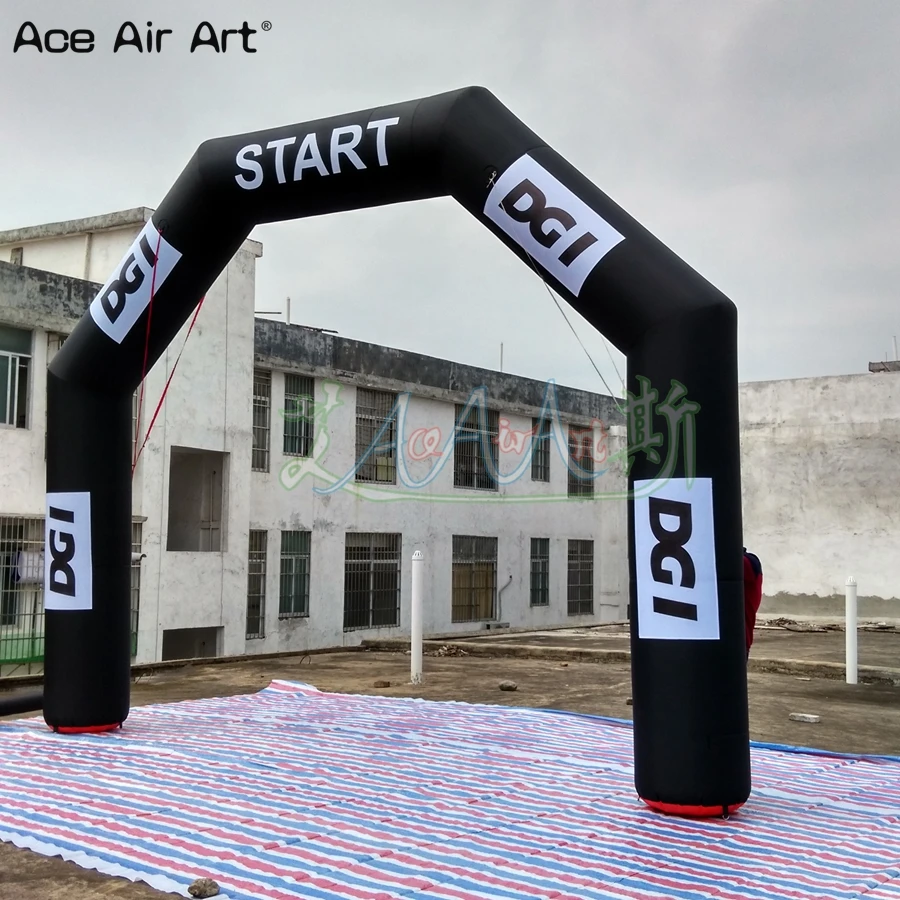 6mWx3.3mH Of Custom Opblaasbare Vierkante Boog Toren Start Finish Archway Met Blower Voor Sport En Atletische Evenementen