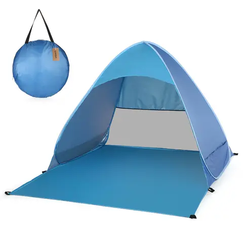 Tenda da spiaggia Pop-Up automatica istantanea Lixada protezione UV esterna leggera tenda da pesca da campeggio Cabana riparo solare