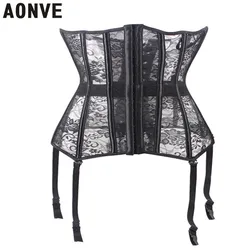 Corset sexy gótico roupas underbust bustiers rendas emagrecimento bainha corpete modelagem cinta cintura corpete para mulher mais tamanho