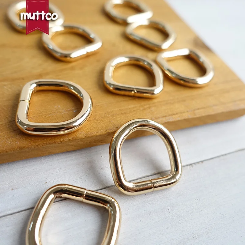 D-shaped buckle Non-Welded Dee Rings 15mm webbing strapping sewing zinc alloy metal crafts D rings plated metal buckle DK-015G