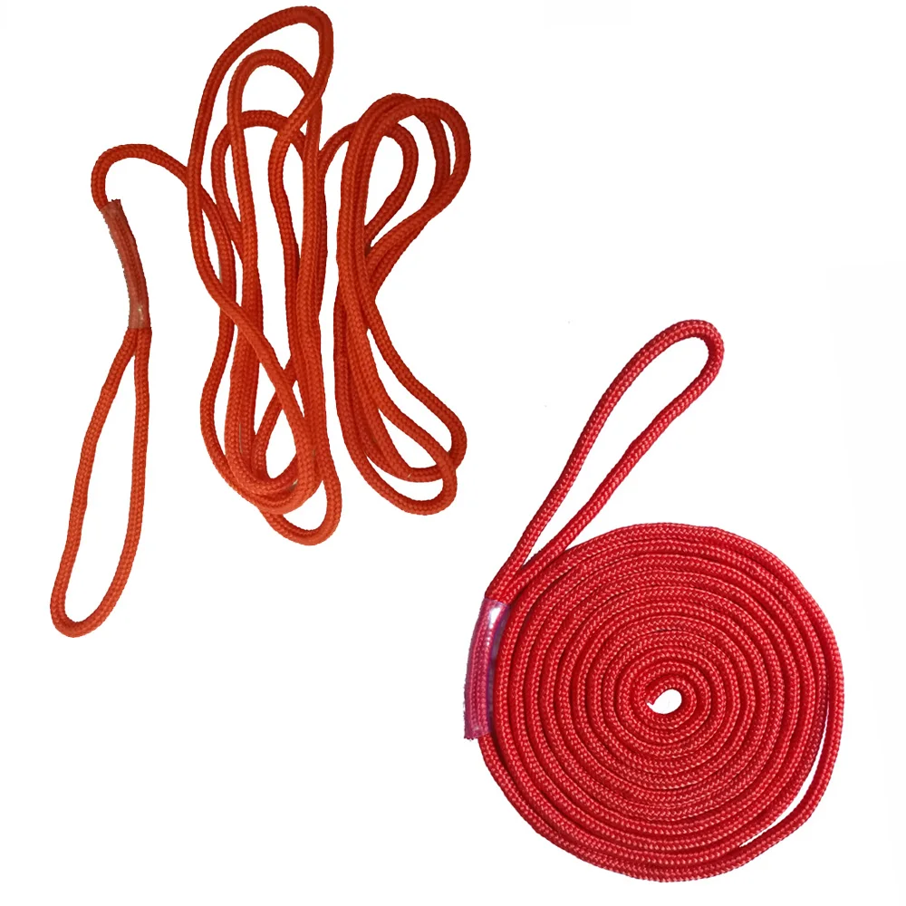 2PC 15FT 10.5MM Marine Boat Fender Dock Line Double Braid Anchor Mooring Rope