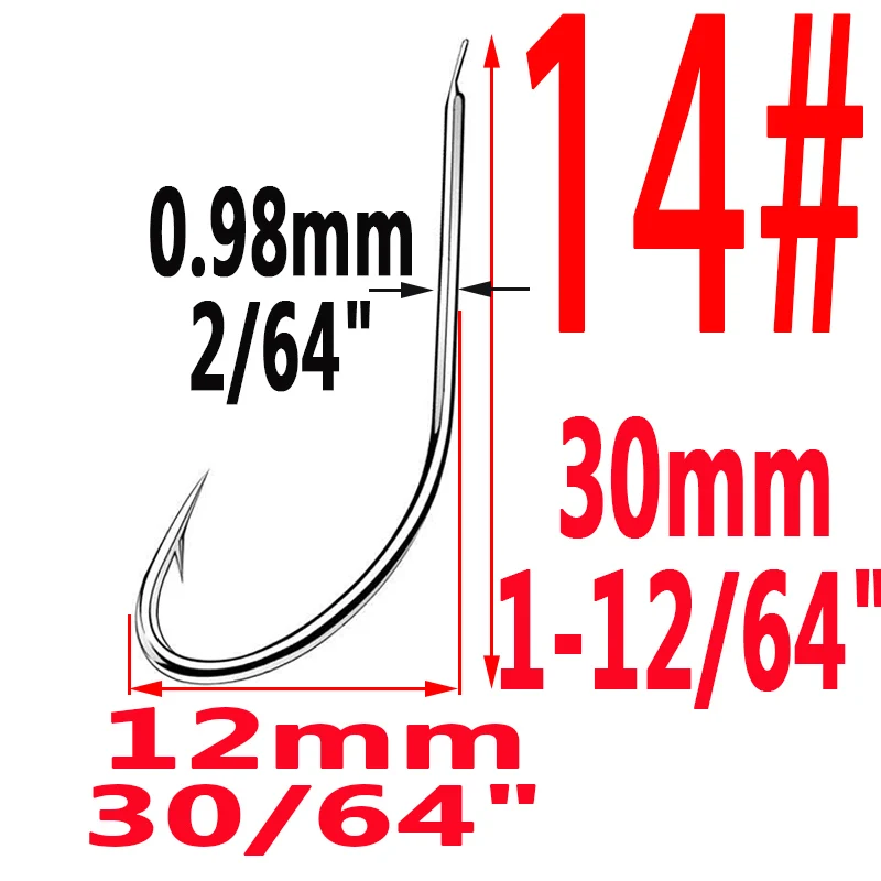 100 قطعة/صندوق Iseama دائرة الكارب الصيد هوك حجم 1 # To14 # اليابان الصيد هوك السنانير صيد السمك واحدة الرقصة هوك أداة Pech #6