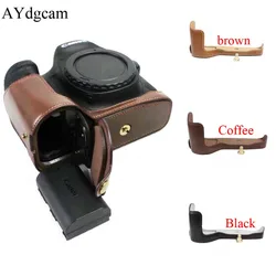 New Pu Leather Camera Case Bag Half Body For Canon 6D Mark II 6D II Bottom Camera Cover Removable Battery