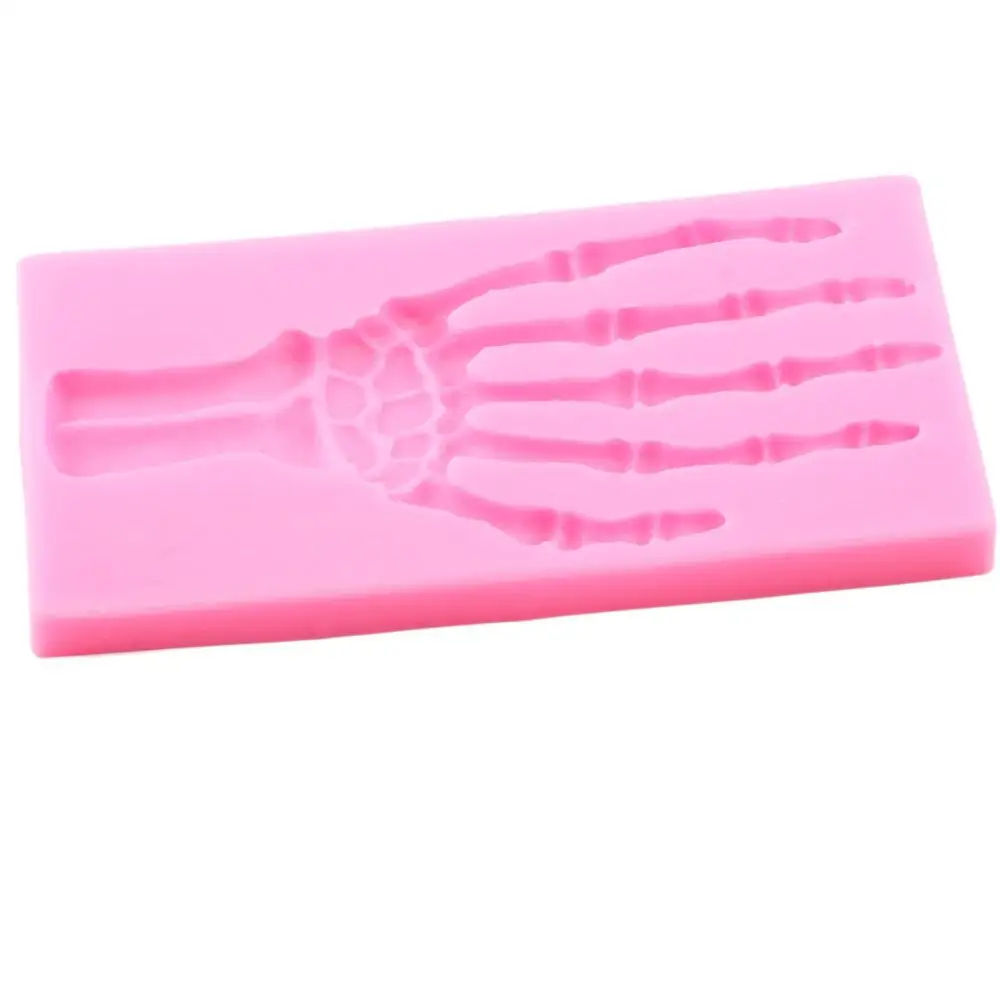 Halloween Hand Skeleton Silicone Molds DIY Baking Party Fondant Cake Decorating Tools Clay Candy Chocolate Gumpaste Moulds