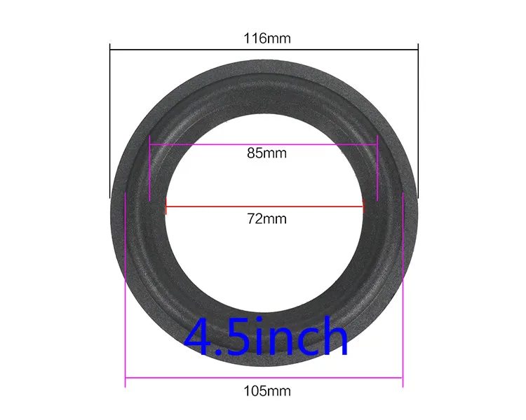 GHXAMP 2PCS Lautsprecher Schaum Reparatur Klapp Rand Ring Subwoofer Lautsprecher Reparatur Zubehör DIY 5 ZOLL 6,5 ZOLL 8 ZOLL 10 12 ZOLL