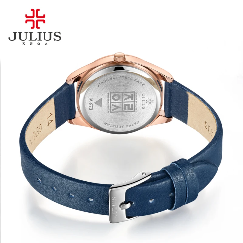 Julius Watch 2018 Summer New Women Blue Watches Geneva Ladies Creative Quartz Montre Electronic Luxury Wrist Whatch Reloj JA-973