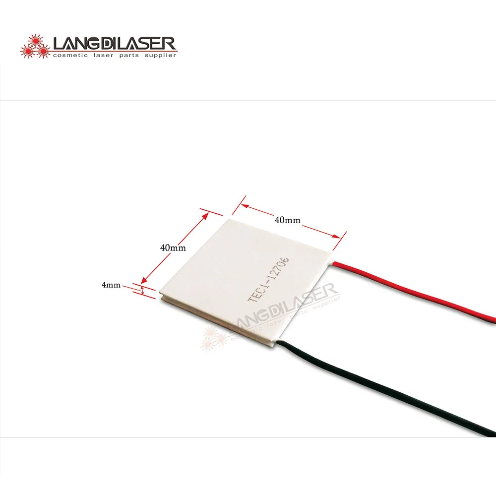 

Peltier cooling plate TEC1-12706 ,semiconductor cooling plate , voltage : 12V , current : 6A , power : 72W , size : 40*40*4.0mm