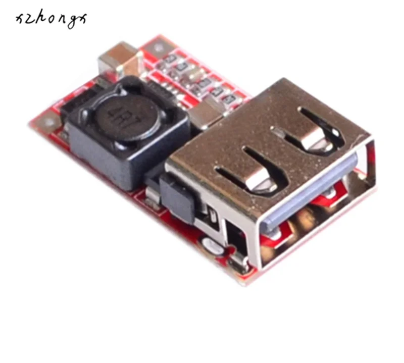 Cargador de salida USB de CC 6-24V 12V/24v a 5V, módulo de potencia de reducción, Mini DC-DC