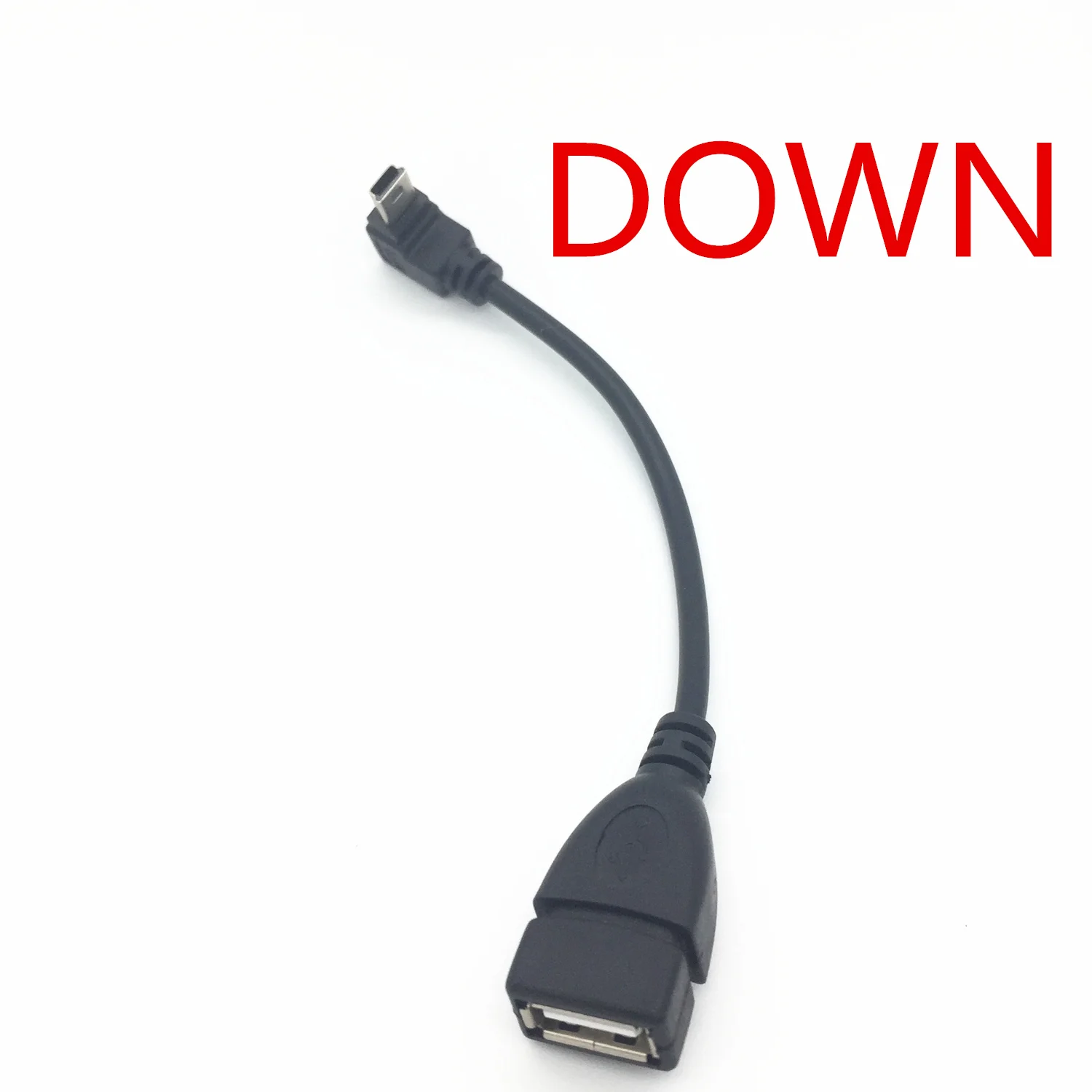  90 Degree Down Angle Mini 5pin USB Male To USB Female Charger Data Adapter Cable