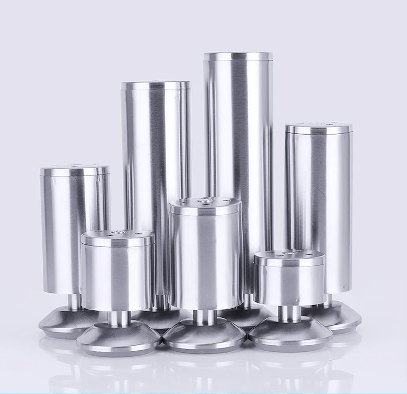 

4PCS Stainless Steel Metal Furniture Legs Adjustable Kitchen Feet round Table Cabinet Sofa Bed Footwear for Home Improvement