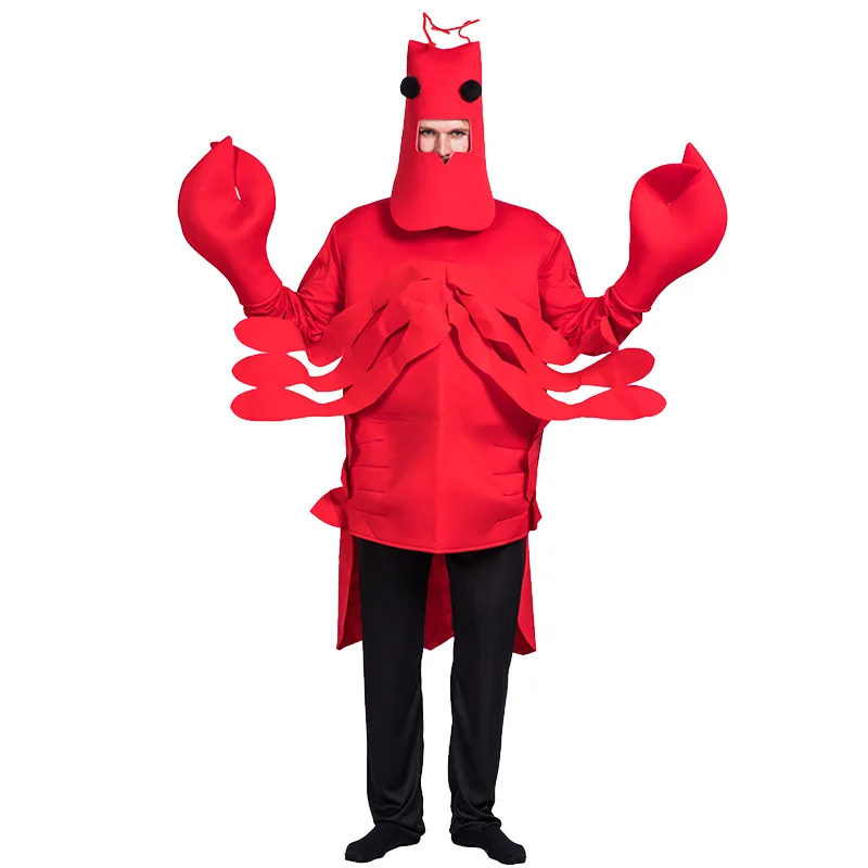 2019 new Halloween Costume For Men Adult Red Lobster shark expression Costume costume funny plus size  adulte femme  cosplay