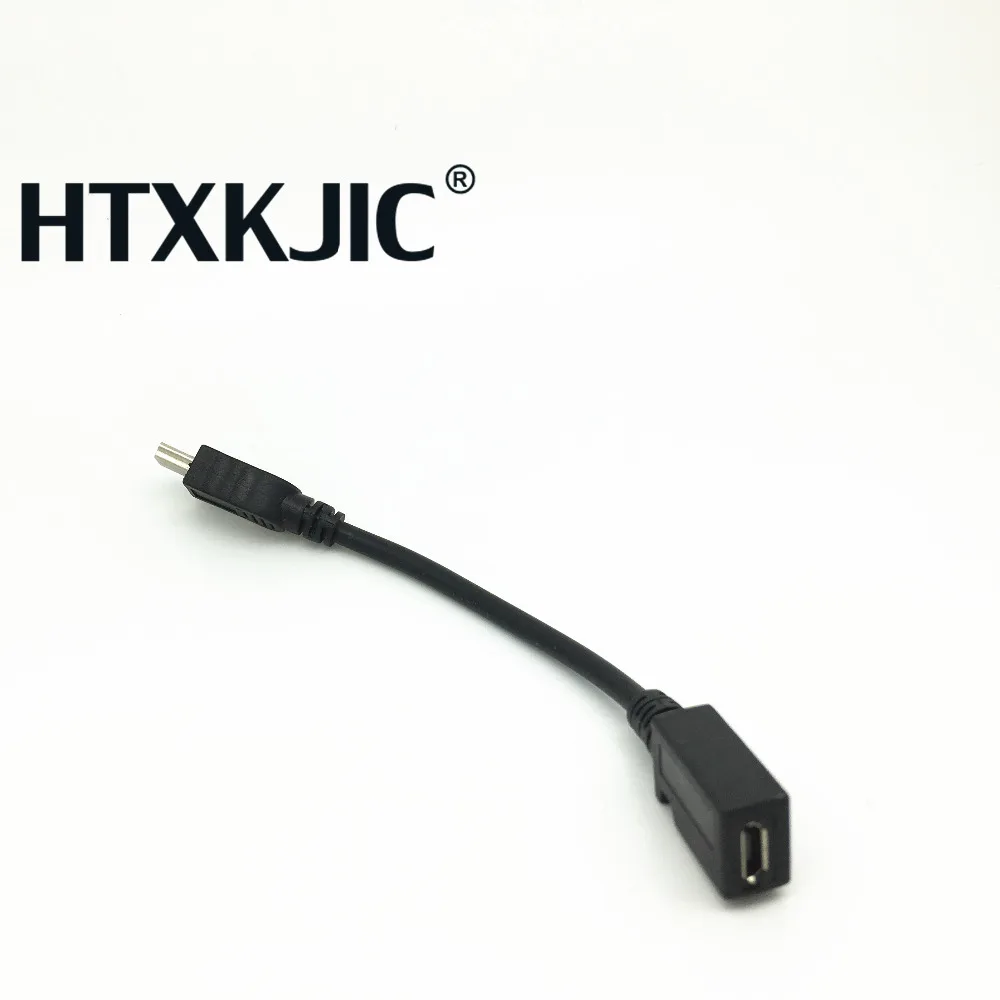 كابل تمديد usb 2.0 صغير 5-pin إلى micro USB 2.0 ، كابل موصل 10 سنتيمتر ذكر إلى أنثى