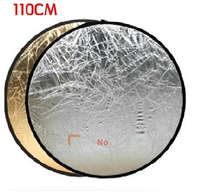 43 "110 cm 2 w 1 Flash dyfuzor wielu składany disc złoto srebro odbłyśnik i torba dla Studio