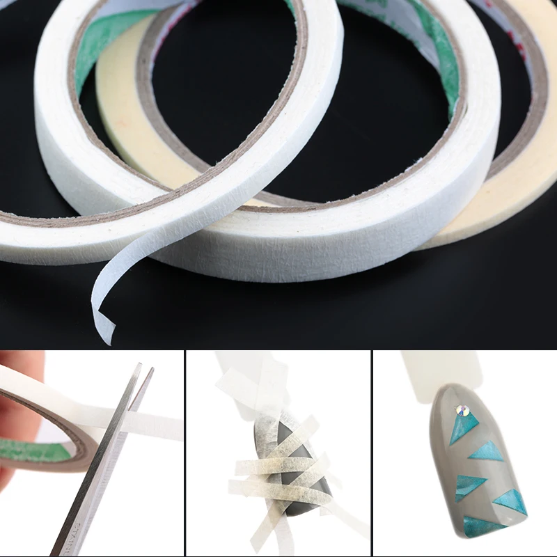 1Roll Nail Art Adhesive Tapes French Manicure Tips Masking Taps Do Pattern Nail Designs Stickers Tape For Nails Art Decorations