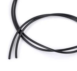 Doreen Box Lovely Rubber Cord Black Hollow 2.5mm,Hole:1 mm,10M Length (B22223)