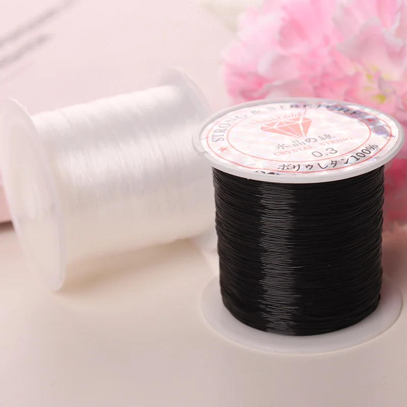 Non elastic fish line crystal line fish wire DIY hand woven wire string white black