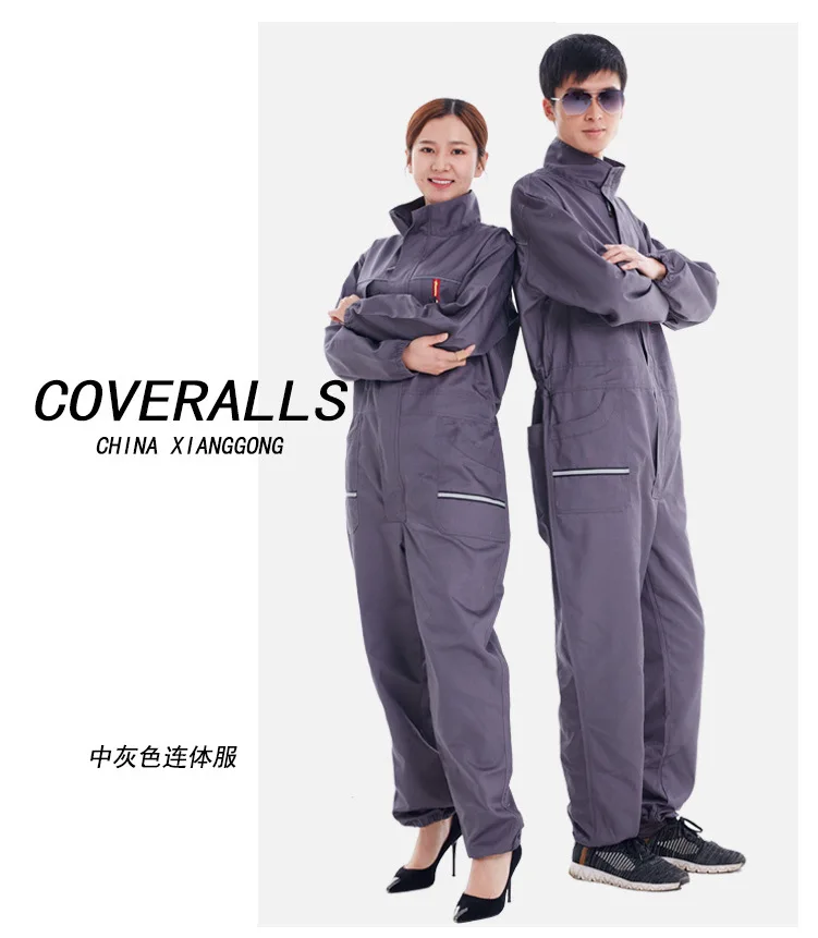 Work Overalls Hi Vis Worker Coveralls Mechanic Suit Reflective safety porter Jumpsuit auto repairmen dust proof Working Uniforms