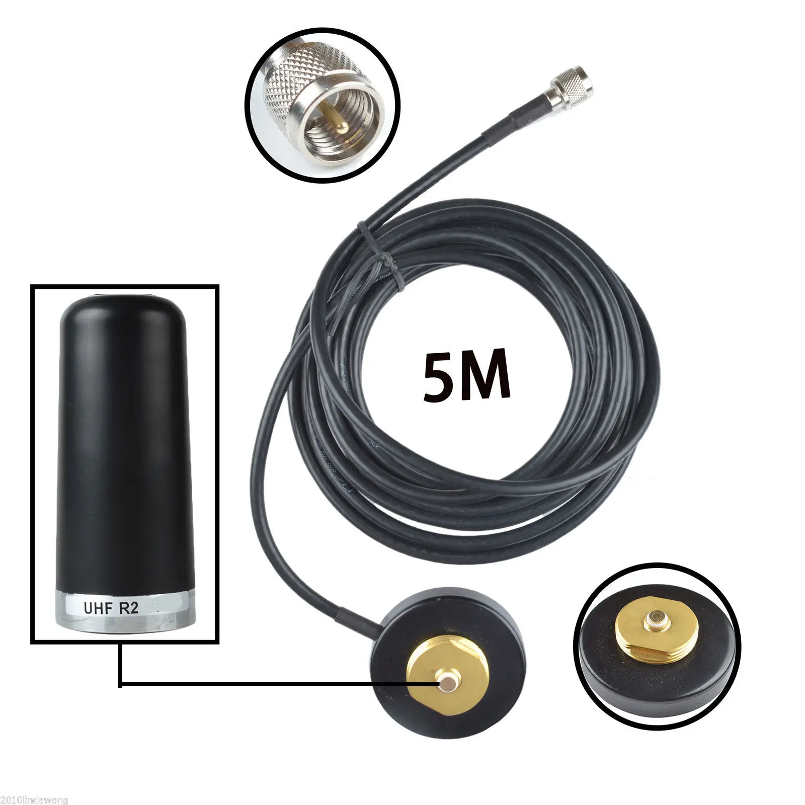 UHF 450M NMO magnet mount antenna stubby mobile radio car antenna UHF male