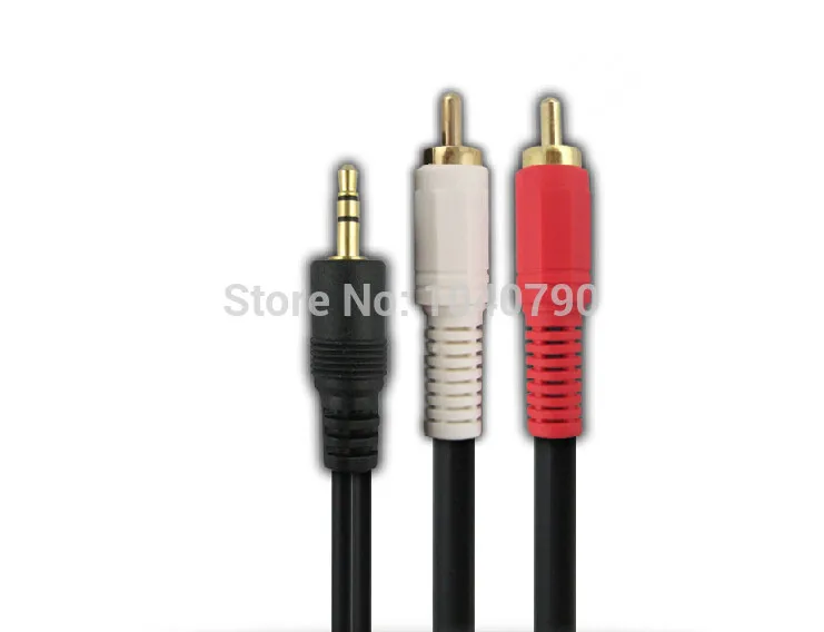 3.5 Double track to Double 2 RCA interface Cable audio lines  computer speakers Audio and video signal transmission signal