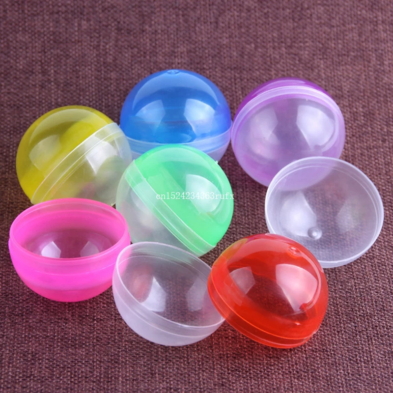 

1000pcs Transparent & Colorful Round Twist Egg Shell Toy for Kids Adults Anti-stress Puzzle Balls Kill Time Toys Diameter 45mm