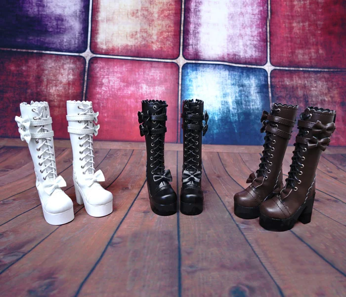 

D01-P087 children handmade toy 1/3 1/4 Doll Accessories BJD/SD doll shoes Bow tie in the middle of the boots 1pair