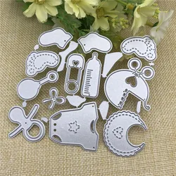 12Pcs/ Set Cute Baby Suit Metal Cutting Dies Stencils DIY Scrapbooking Decorative Craft Photo Album Embossing Folder Paper Cards