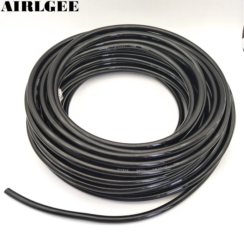 

Black 8mm OD 5mm ID 20 Meter 65.6Ft Pneumatic PU Air Tube Hose