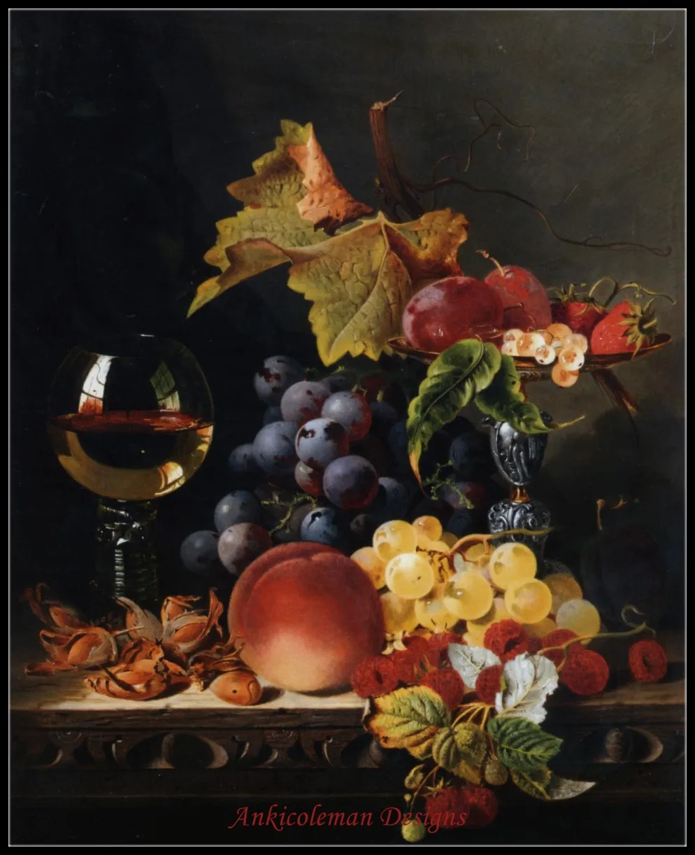 

Needlework for embroidery DIY DMC High Quality - Counted Cross Stitch Kits 14 ct Oil painting - Fruit and Wine