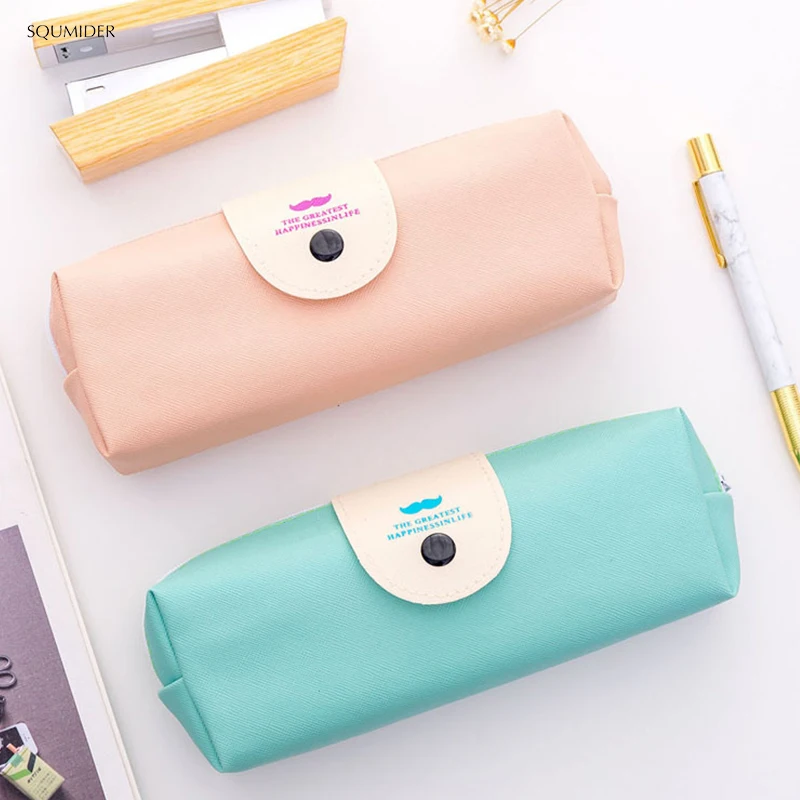 1pc Creative Simple Mr Beard Pencil Case Children Students Cute Pencil Bag Stationery Gifts School Office Supplies