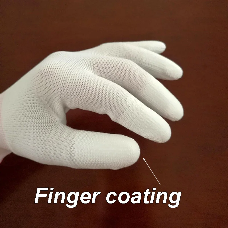 Finger part coating Anti-static gloves high quality Non-slip Dust free Electrostatic protective gloves Labor insurance gloves