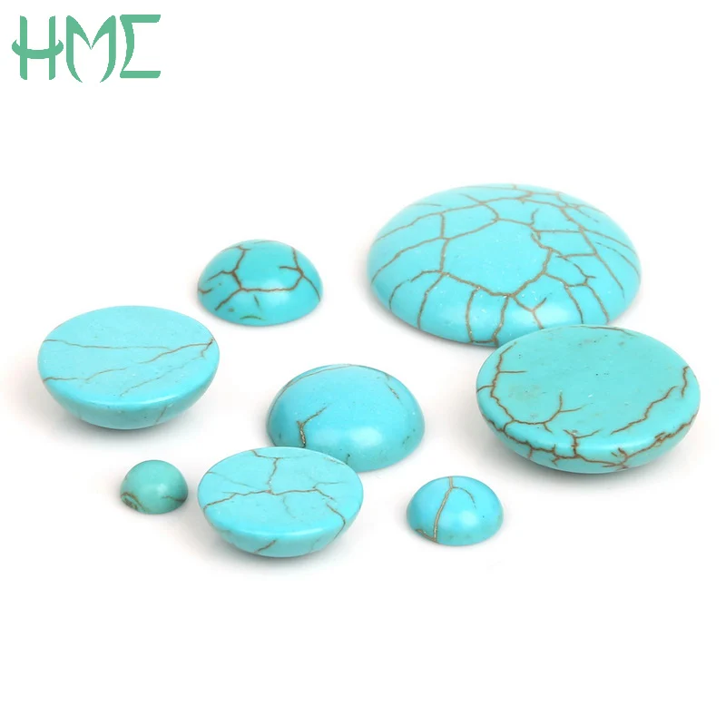 6/8/10/12/14/16/18/20/25mm półokrągłe naturalne Calaite mieszkanie powrót Cabochons koraliki DIY armatura kamień koraliki do tworzenia