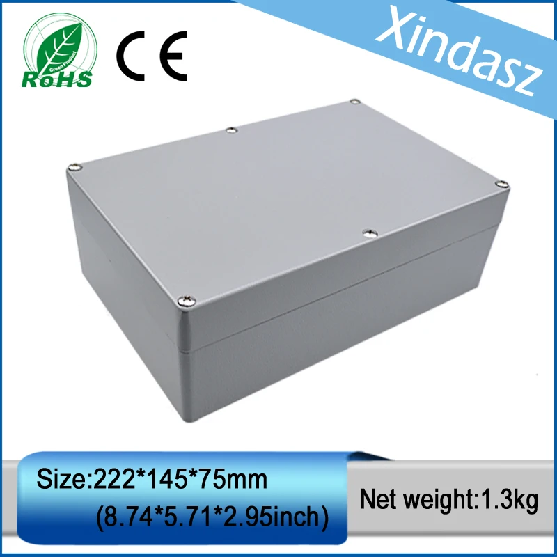 

1pcs in stock cast aluminum box aluminum die casting 222*145*75mm