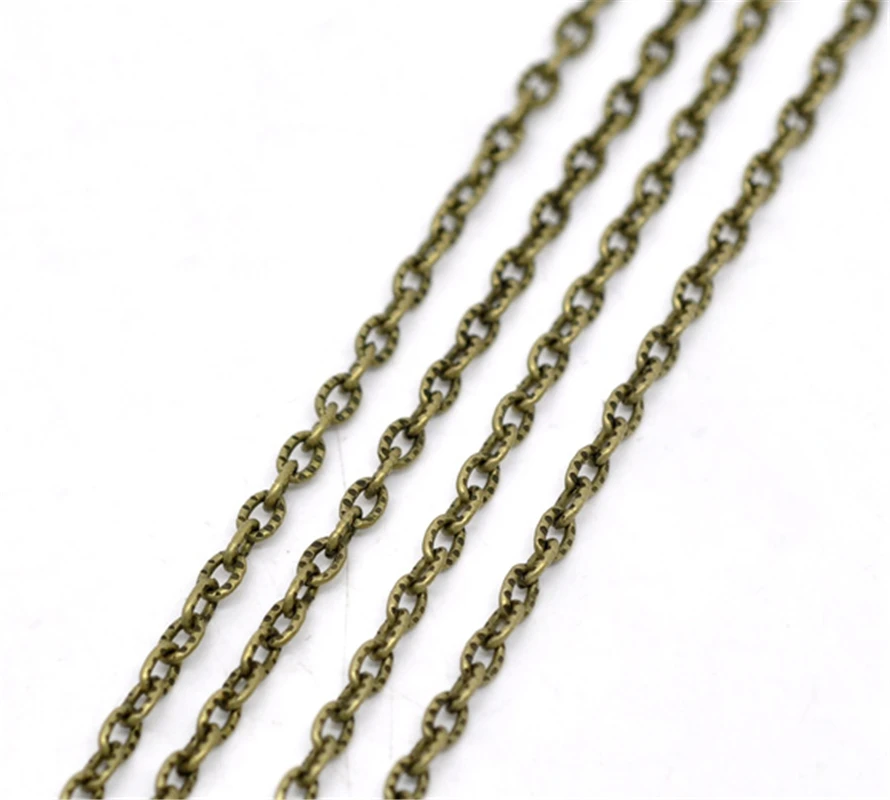 

DoreenBeads 10M Textured Link-Opened Chain 4x2.5mm 0.7mm thick (B13988), yiwu