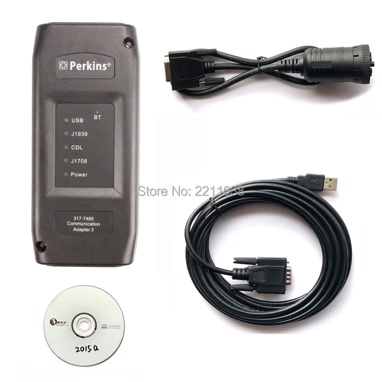 

2018 Real Per-kins CA3 Adapter 317-7485 with EST 2015A truck diagnostic tool Communication Adapter without WIFI