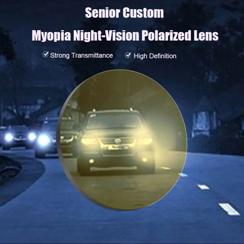 Night vision drive custom made eyeglasses for driving lenses optical lens with prescription single vision lenses