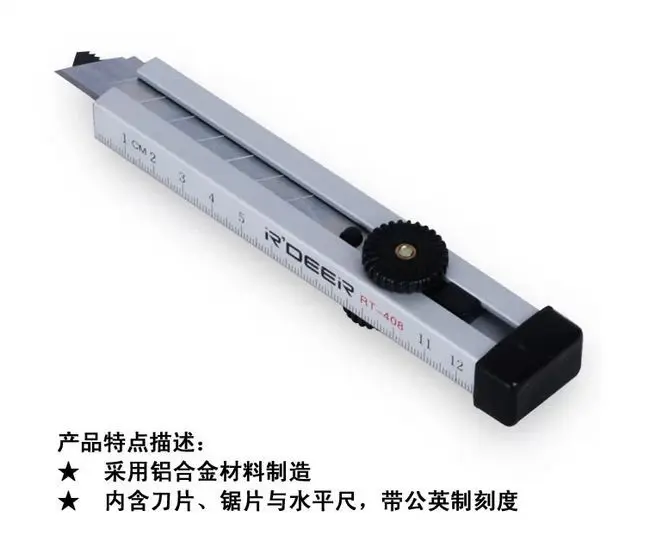 

Ручка из высококачественного алюминиевого сплава, серебристая сталь SK5, многофункциональный нож 3 в 1, ширина 18 мм, NO.RT-408, бесплатная доставка