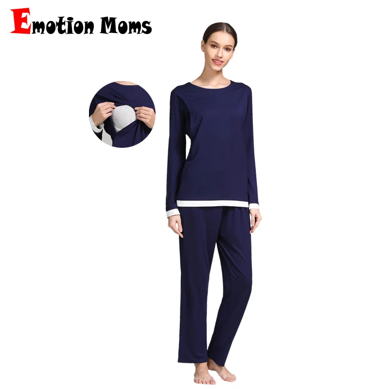 

New Maternity Pajamas Set Long Sleeve Breastfeeding Night Clothes Plus Size Pregnant Sleep Wear Soft And Comfortable Fabric