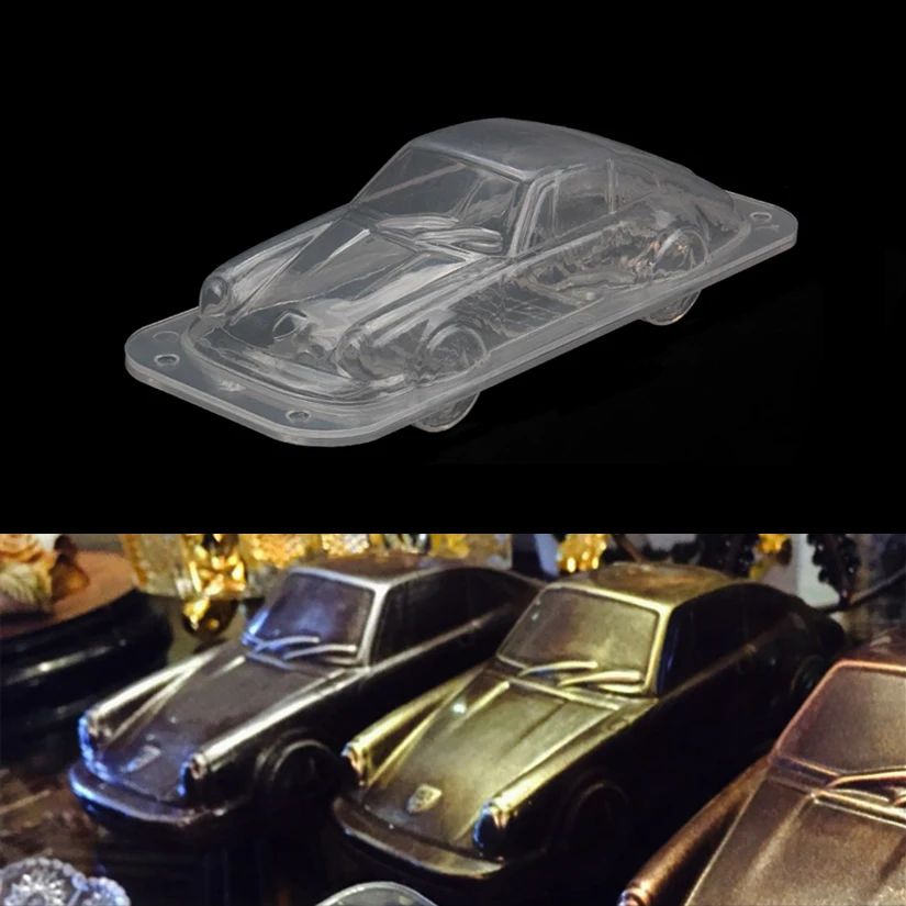 Plastic Car Design 3D Chocolate Mold DIY Candy Jelly Fondant Cake Decorating Tools Baking Molds