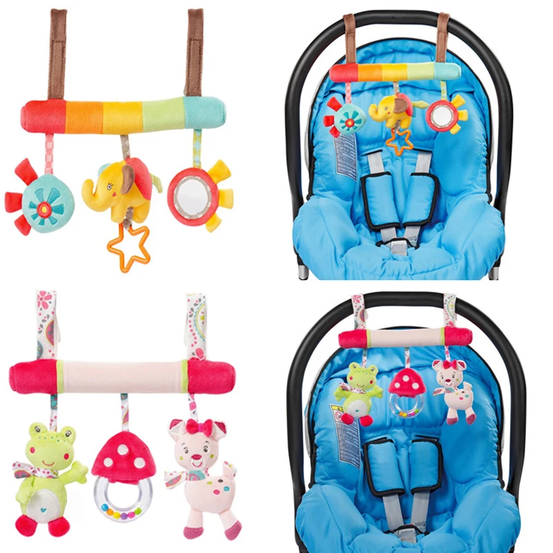 Jjovce baby autositze hängen toys jungen mädchen weichem plüsch elefant baby sensorische entwicklung spielzeug puppen kinderwagen zubehör