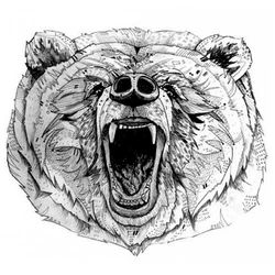 The Roaring Bear Temporary Tattoo Women Bear Tattoos Adhesive Animal Tattoo stickers Waterproof  tattoo Sticker sexy men